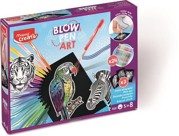 Fújós filctoll készlet, MAPED CREATIV, "Blow pen Basic"